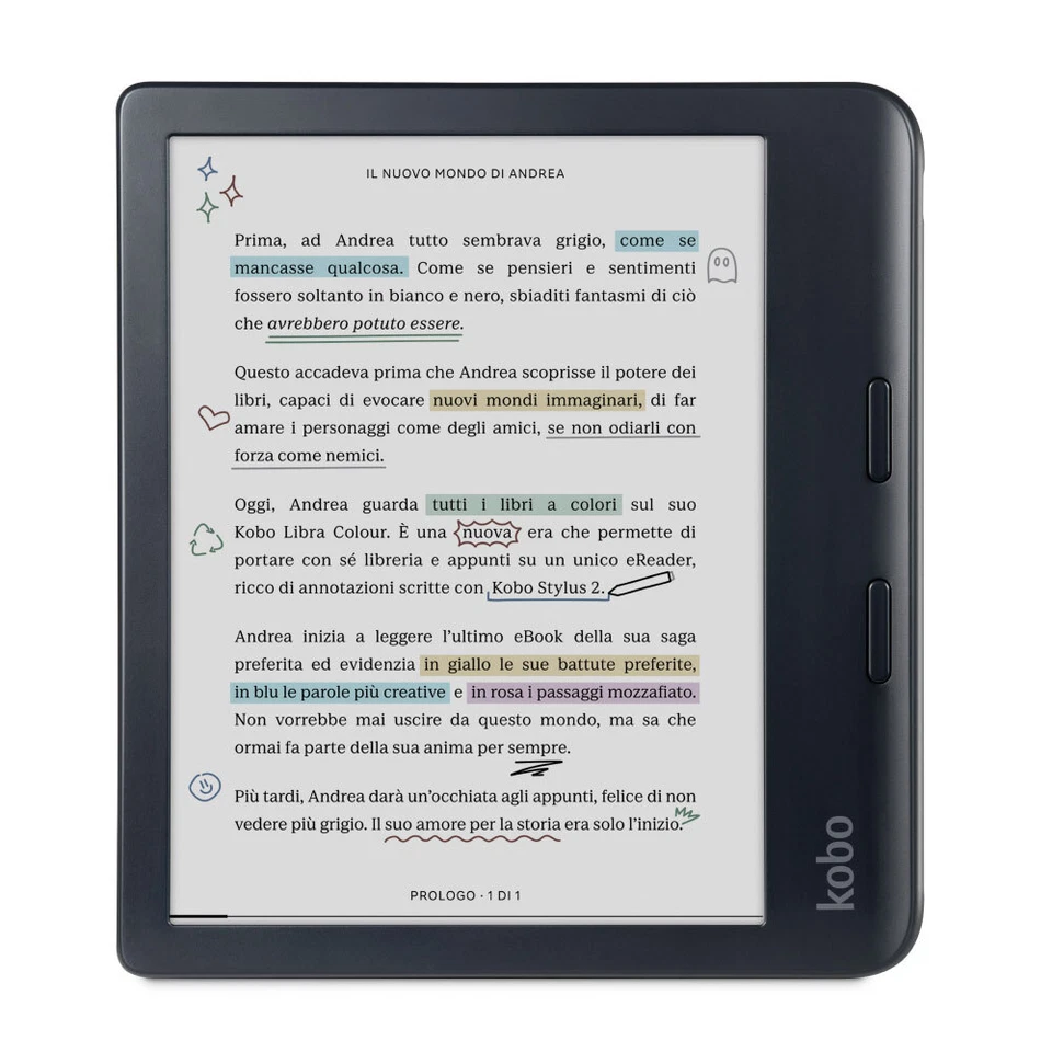 Kobo Libra Colour lector de libros electrónicos negro paquete incl. lápiz de entrada 7 pulgadas 32 GB