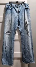 Mens Union Bay Blue Jeans Size 38x34 Distressed