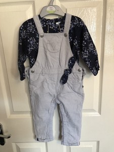 baby girl cotton dungarees