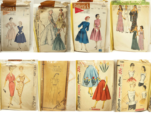 Vintage Sewing Pattern Lot Womens Clothing 1940-70s Cut Wedding Dress