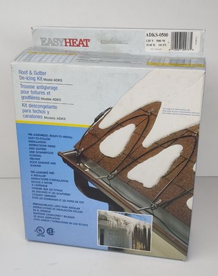 Easy Heat ADKS-500 500W Electric Roof and Gutter De-Icing Heating Cable 100 ft.