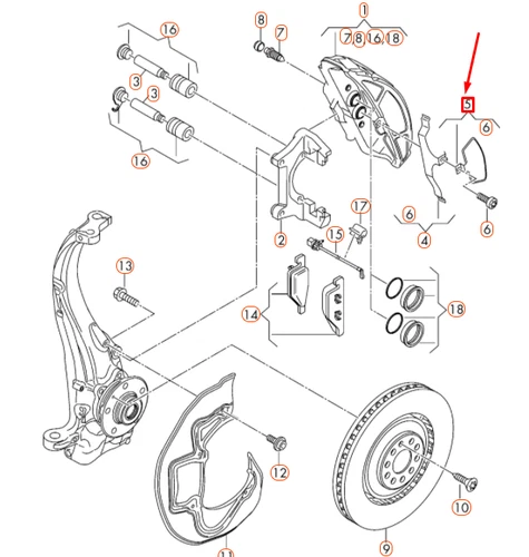 Audi Q5 8R Vorderradbremssattel 'S Q5' Abdeckplatte 2 Stück 8R0698618 - Bild 7 von 8
