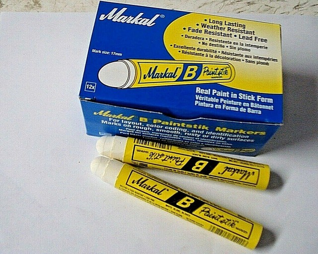 Paint StickMarker White 12 Markers markal made in the USA White