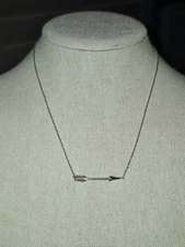 STYLISH & BEAUTIFUL! 14k SOLID YELLOW GOLD 18" LONG ARROW CHAIN NECKLACE 2.4g