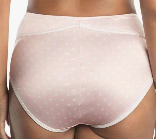 PARFAIT Charlotte 6917 высокая талия бриф атласные трусики L новый розовый горошек - Изображение 2 из 4