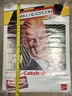 Vintage 1986 Max Headroom Coca Cola Catch The Wave Poster
