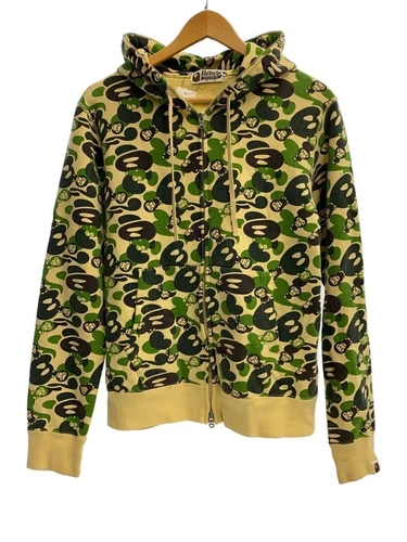 A BATHING APE (BAPE) Felpa con cappuccio zip A BATHING APE crema M usata