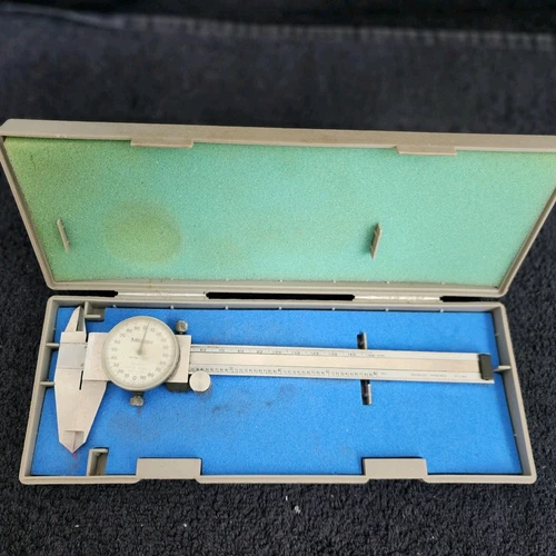 Vintage Mitutoyo 505-637-50 6" Precision Dial Caliper D6"T Great Shape