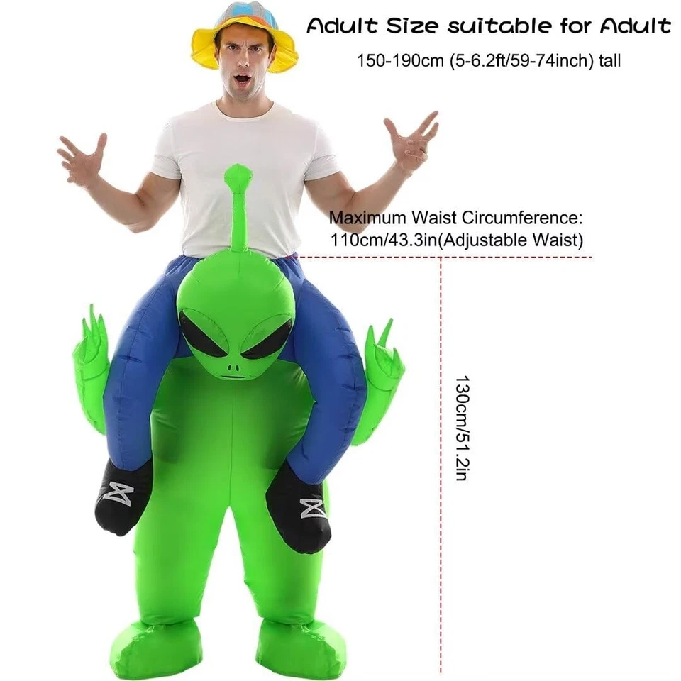 Disfraz de dinosaurio alienígena inflable Halloween disfraces inflables para adultos niños Foto 3 de 4