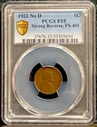 1922 No D Lincoln Cent 1C PCGS F15 Strong Reverse FS-401