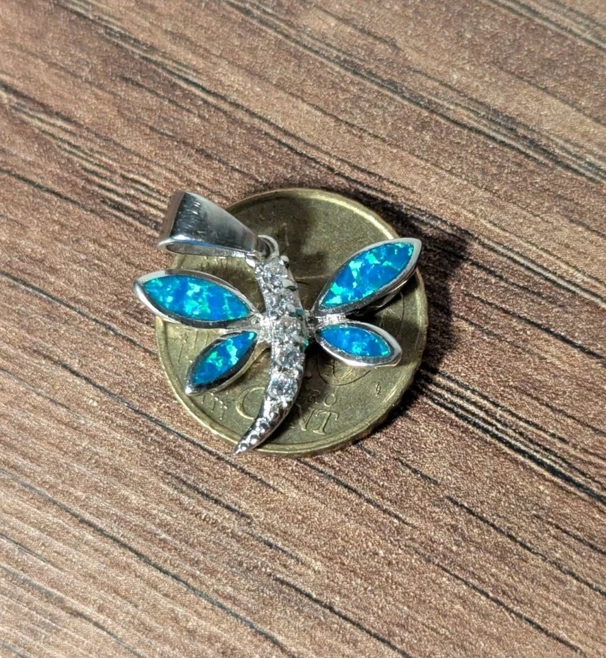 Libellenanhänger 925 Silber Damen Schmuck - Bild 2 von 4