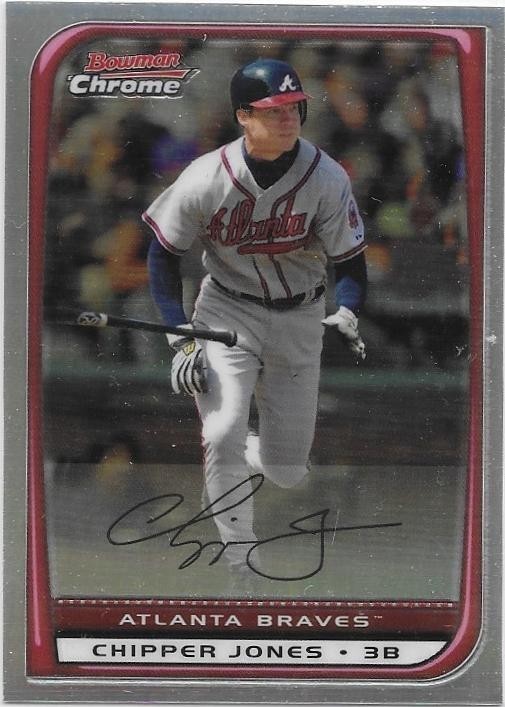 2008 Topps Bowman Chrome CHIPPER JONES #164 REFRACTOR Braves MLB