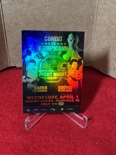 2009 Topps UFC Round 2 Fight Poster UFN18 UFN 18/Carlos Condit/Martin Kampmann/R
