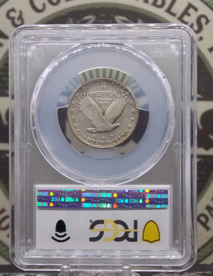 1919 "S" Standing Liberty Silver Quarter 25c PCGS VF25 #267 Very Fine ECC&C, Inc - Image 4 of 4