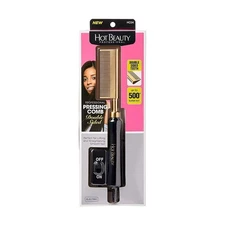 Hot Beauty Professional Electric Straightening Comb – Double Sided Gold Plated T