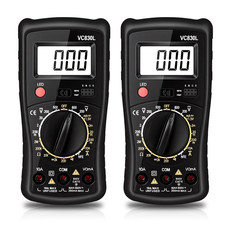 2 Packs Digital Multimeter Tester 2000 Counts Volt Amp Meter; Measures Voltage
