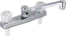 EZ-Flo Non Metallic Kitchen Sink Faucet with 2 Handles Chrome 10122 Tool