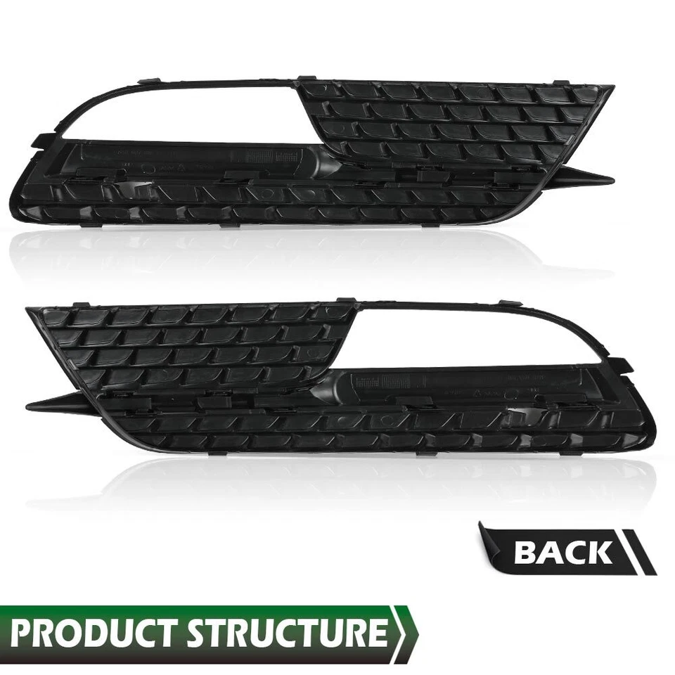 Front Bumper Fog Light Cover Left+Right Side Fit For 2012-2016 Audi A5 Quattro - Image 3 of 4