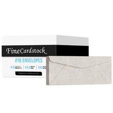 Smoke Gray Parchment 10 Business Envelope, 4 1/8 x 9 1/2, 24w 90gsm , 500 Qty
