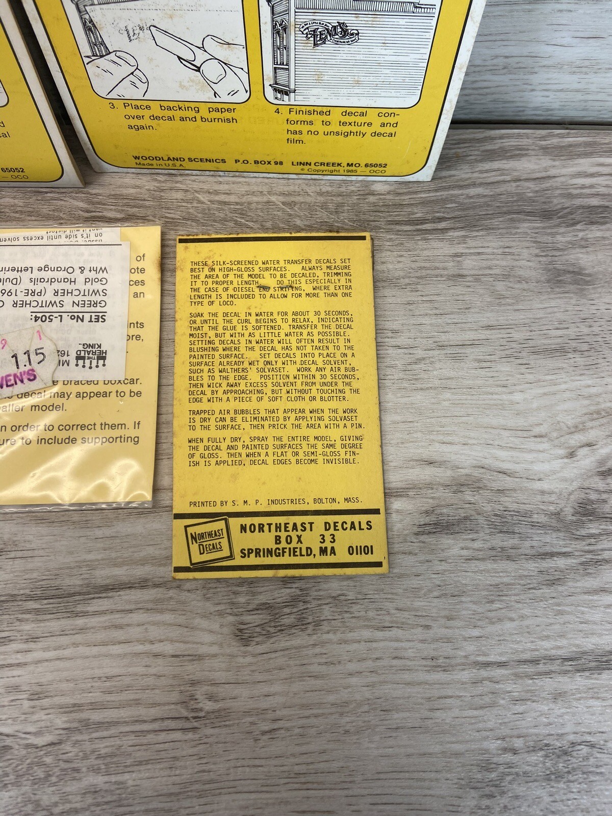 Vintage Woodland Scenes Microscale NEW Dry Transfer Decals N Scale