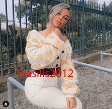 ZARA NEW WOMAN KNIT OVERSIZED JACQUARD CARDIGAN S,M 5755/109