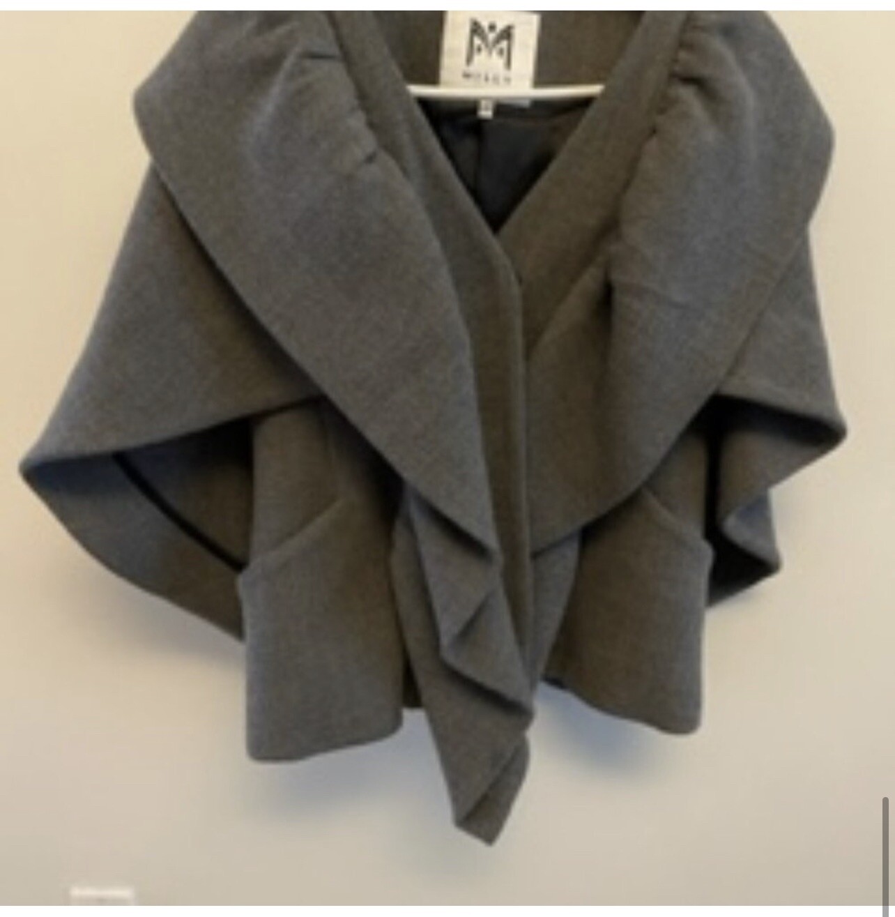 Milly Statement Double-Face Wool-Blend Cape Jacke… - image 7