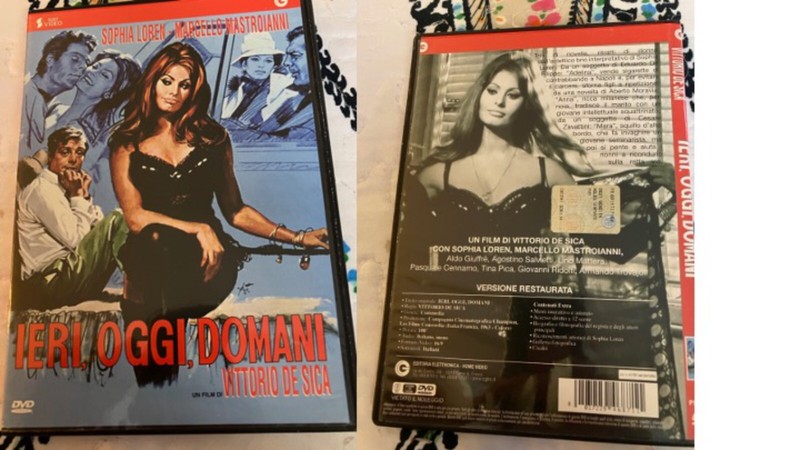 Ieri Oggi Domani Region 2 DVD (In Italian, No Subtitles) Sophia Loren