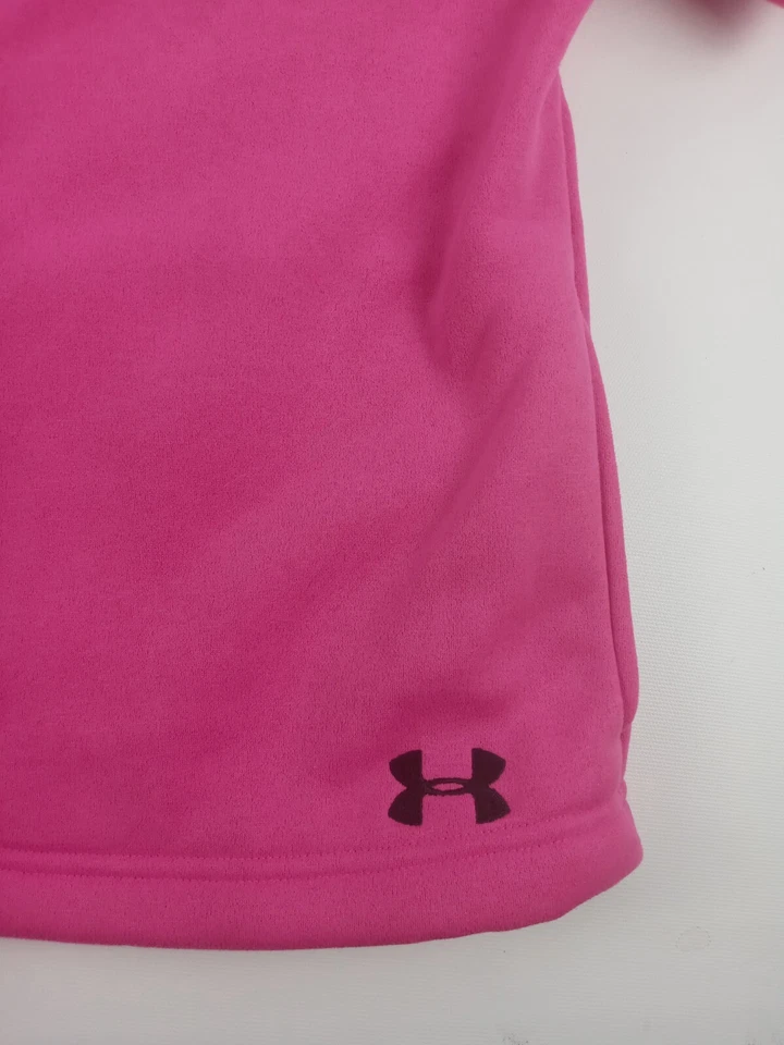 Chaqueta Atlética Under Armour Niñas Talla XL Rosa Tormenta Cremallera Completa Logo Foto 2 de 4