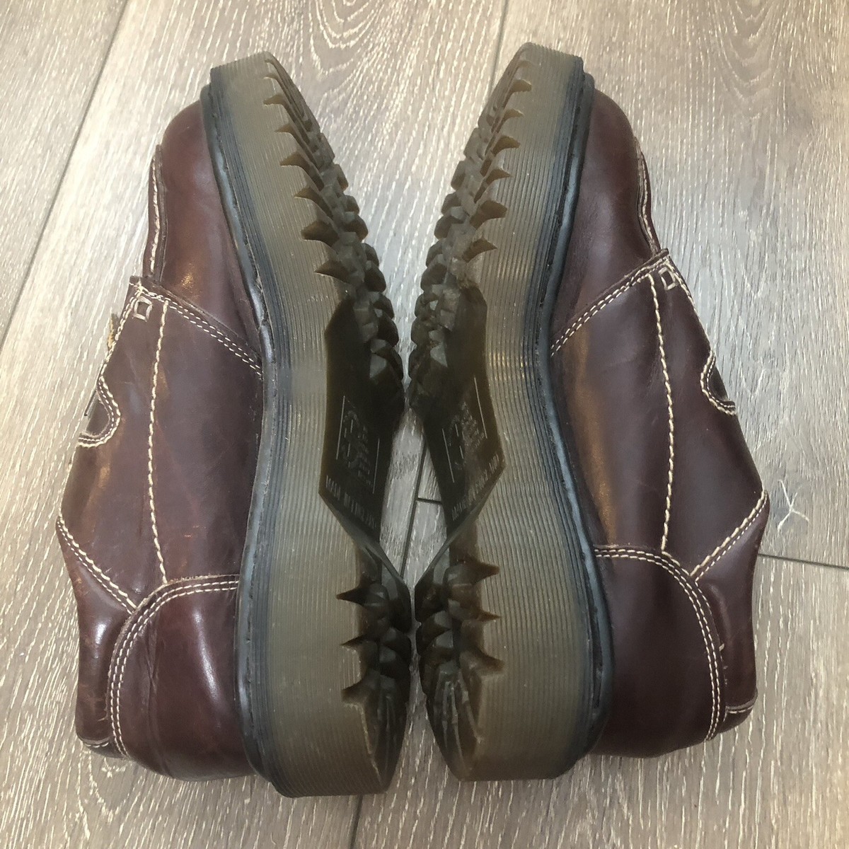 デザイン◎ 90s~ Mr.JUNKO Brown Leather Shoes Vintage 90's Y2K Era GBX Men's Brown Leather Shoes 045444