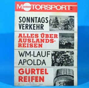 DDR Illustrierter Motorsport IMS 13/1968 Ford Escort Sachsenring Teterow WM J
