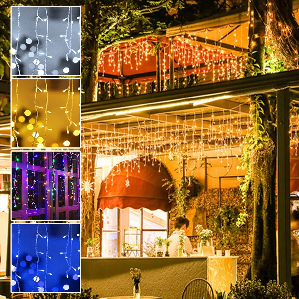 Mariposa 96 LED Cadena Cortina Luces Colorido Boda Niños Habitación Decoración Lámpara Foto 2 de 4