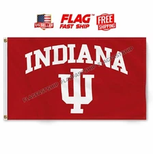 Indiana Hoosiers 3x5 Flag 3x5 FT Indiana University Banner Man Cave Flag
