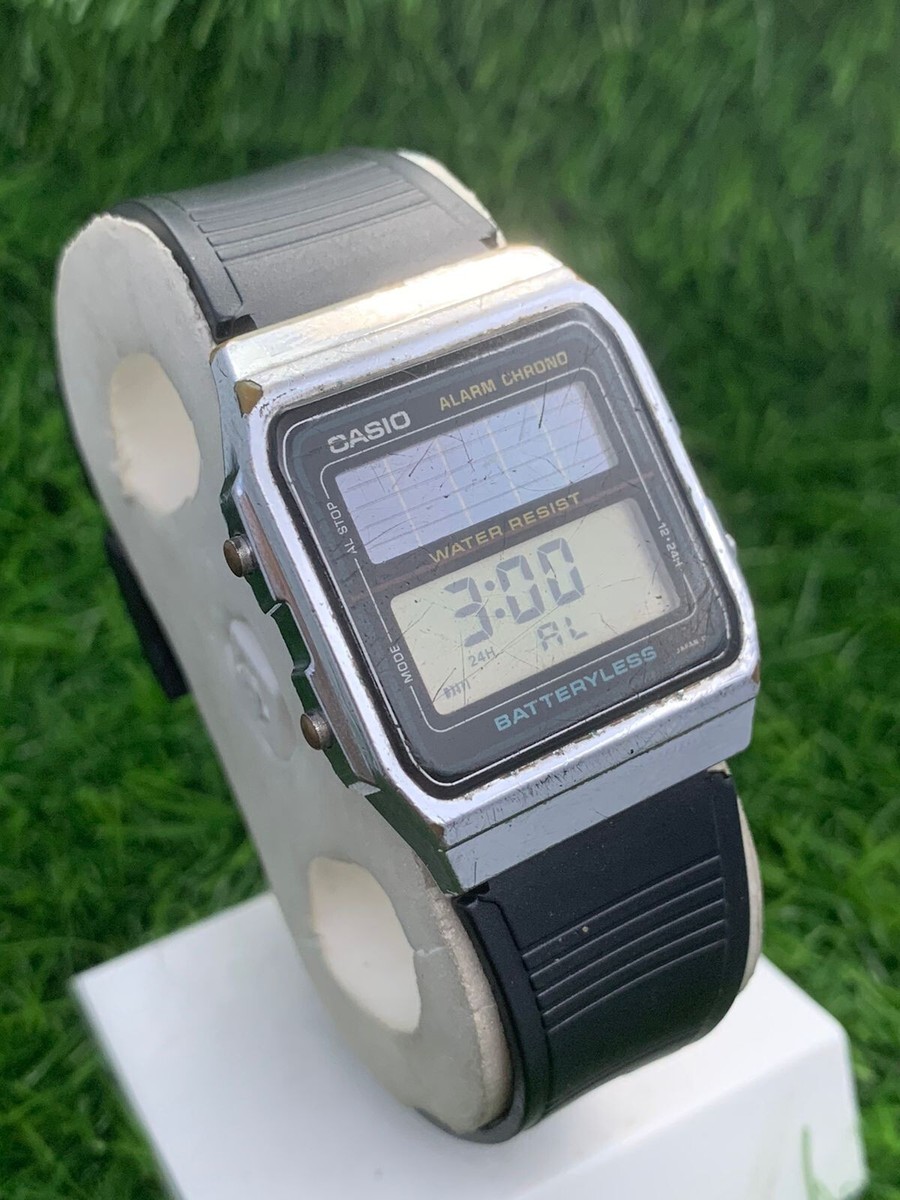 Casio alarm chrono 668 AL-180 batteryless vintage men's