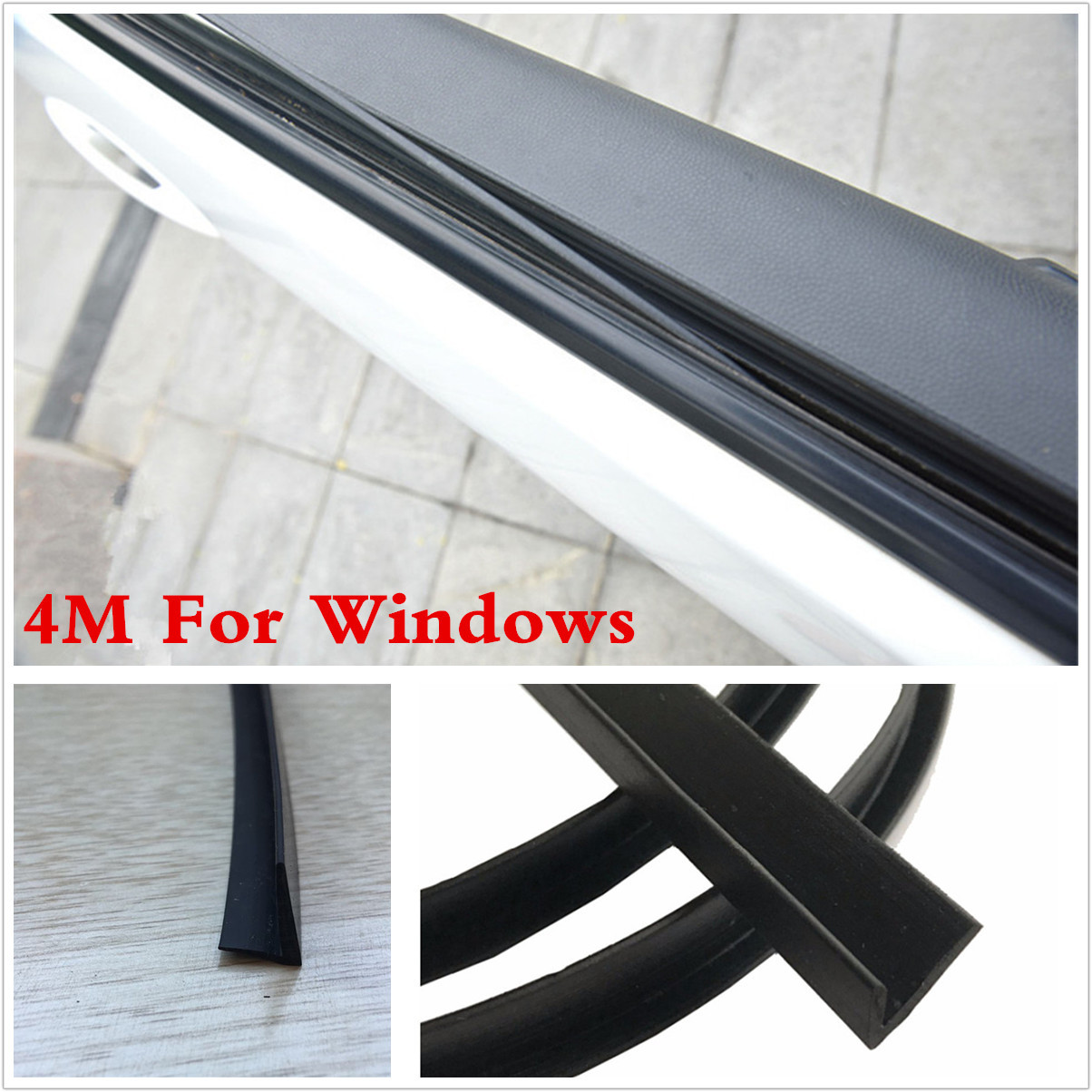 Car Window Glass Edge Sealed Strip Ageing Abnormal Sound Noise Weatherstrip 4M