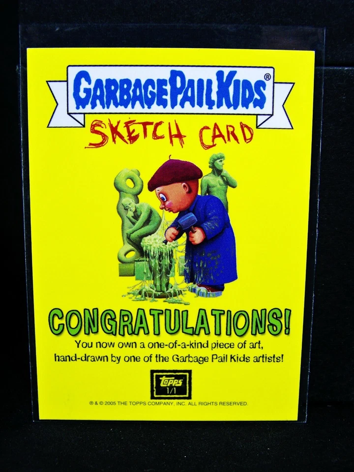 GPK, 2005 All-New Series 4, JUSTIN GREEN Sketch Card, ANS2 #21 Nicole Mole, ANS4 - Image 2 of 2
