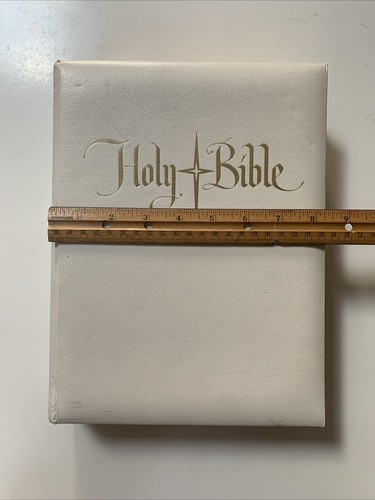 Holy Bible KJV 1965 Good Counsel Large White Padded Blank Records - Picture 15 of 15