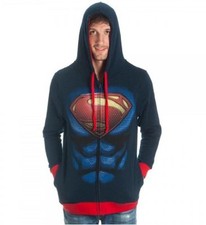 DC Comics Superman Hoodie Custome Jacket for Men Women Unisex - SMALL , New