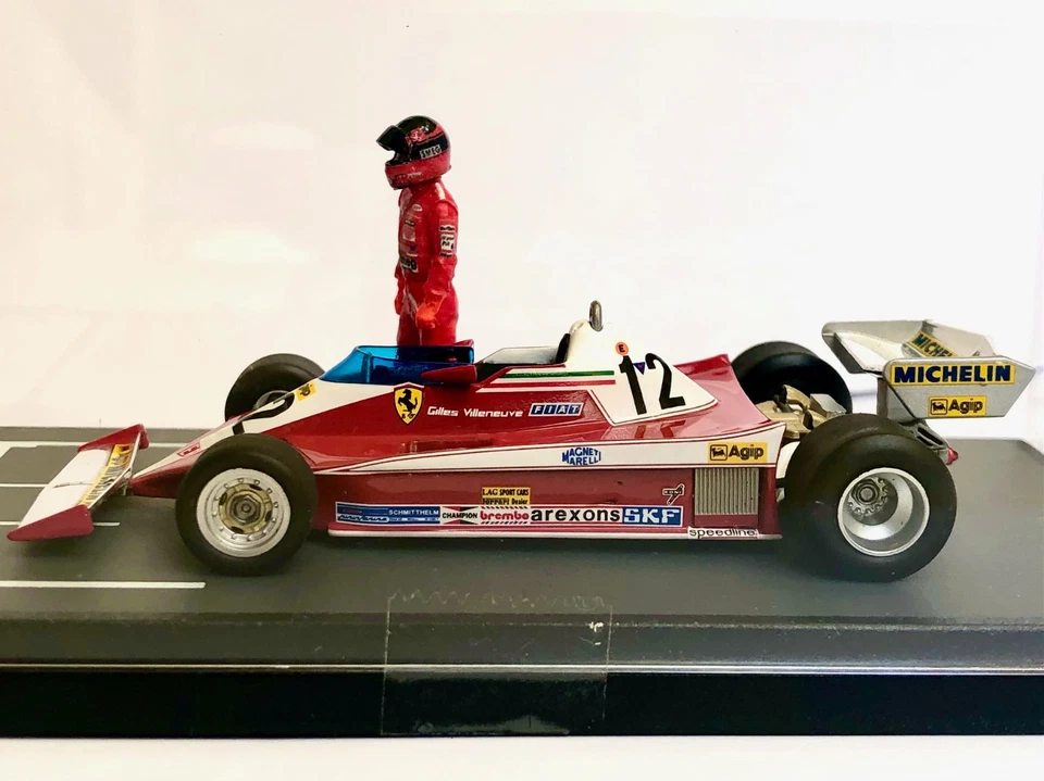 F1 1/43 Hot Wheels Elite Ferrari 312T3 N°12 Gilles Villeneuve 1st Canada GP 1978 - Immagine 2 di 3
