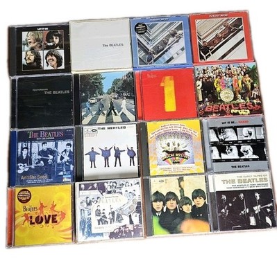 The Beatles 16 Musik CD Alben Sammlung - Let It Be + Abbey Road + Blau + Rot...