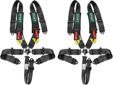 BESTZHEYU 5-Point Racing Harness SFI, 2 Pcs Black Racing Belts 5 Point Harness