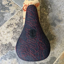 ODYSSEY BMX BIKE BIG STITCH BICYCLE PIVOTAL SEAT FAT DEMIN /RED BMX BIKE SEAT