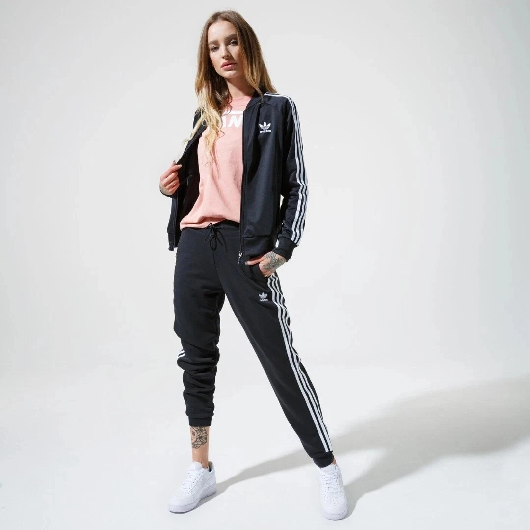 ADIDAS Originals Black Slim Women's Tracksuit Pants BNWT Jogging Bottoms