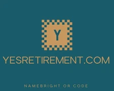 yesretirement.com two word .com domain name Namebright or Code