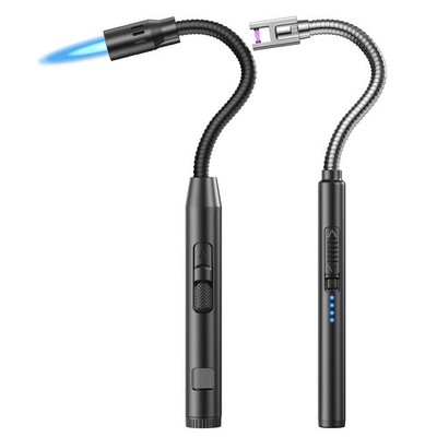 Flame bird 2 Pack Flexible Multi-Purpose Lighter, Long Butane Torch Black 