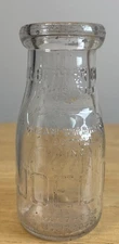 RND HALF PINT EMB JOEL PARSONS CREAM SEPARATOR QUART MILK BOTTLE HAZELTON, PA