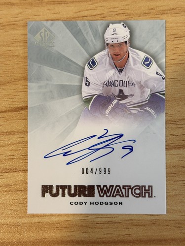 Cody Hodgson [Autograph] #224 2011 SP Authentic card