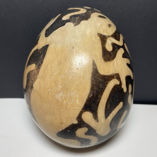 Uovo vintage in ceramica lucertola geco 5,25” x 4,5” fatto a mano decorativo - Foto 7 di 10