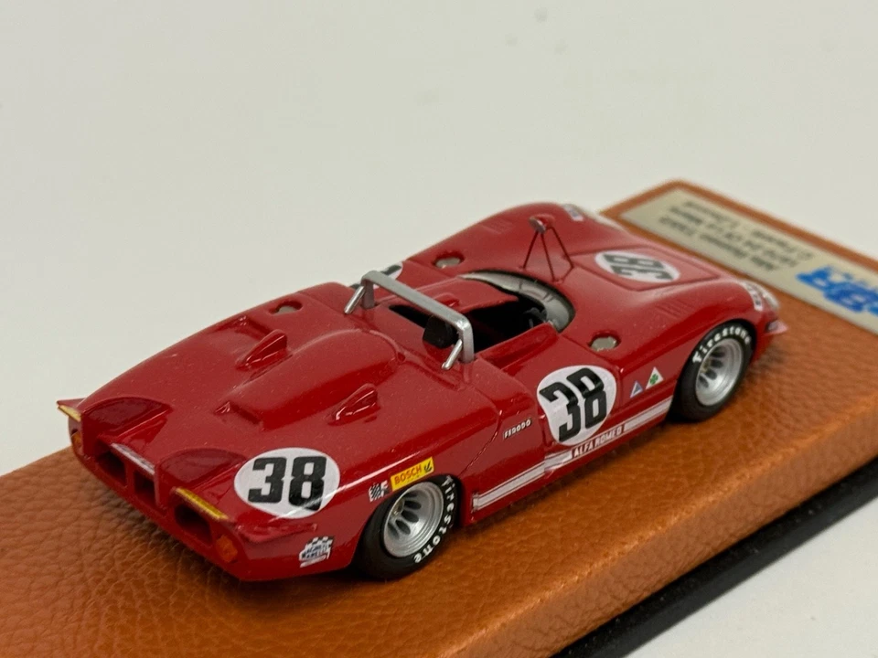 1/43 BBR Alfa Romeo T33/3 de 1970 24 H de Le Mans base de cuero ABG448 Foto 3 de 4