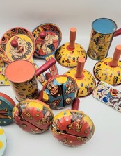 Vintage New Years Eve Tin Noise Makers Lot of 15 US Metal Toy Mfg.