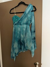 Teal Sequin Off-Shoulder Kelle Dance Costume MA